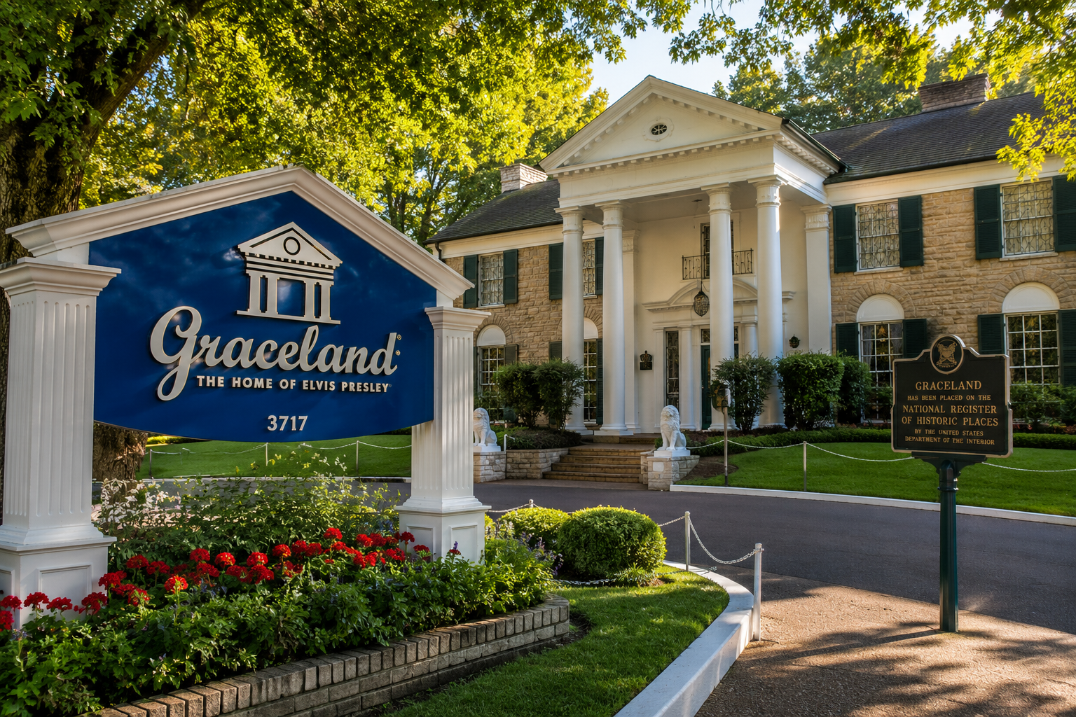 Graceland mansion, home of Elvis Presley