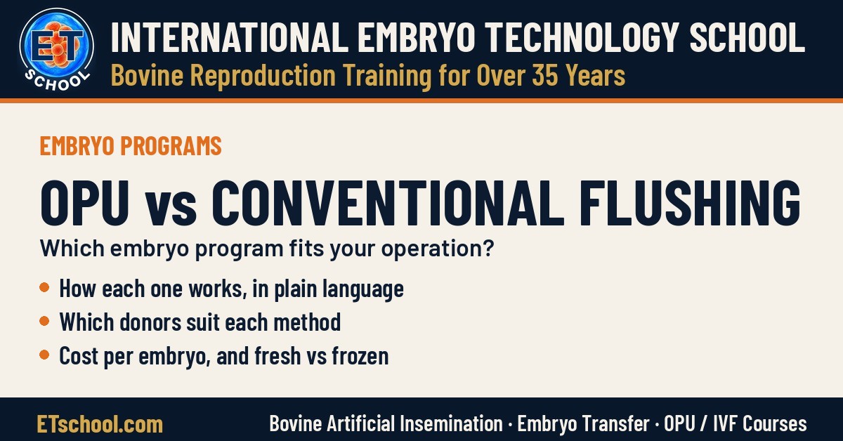 OPU vs conventional flushing in cattle - which embryo program fits your operation