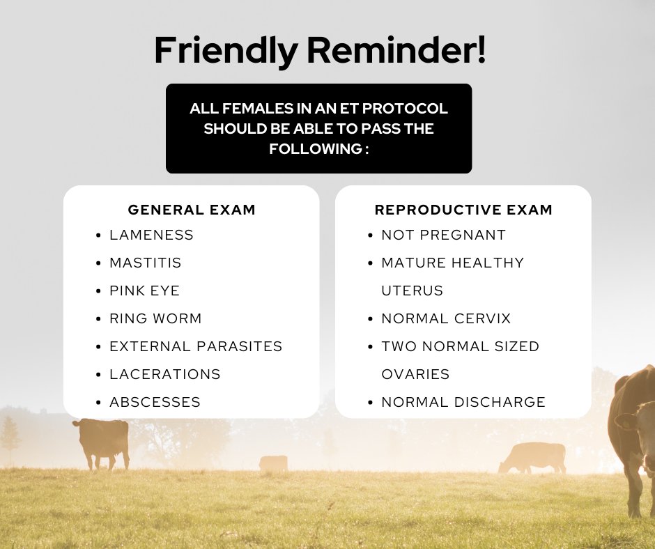 Embryo Transfer Donors and Recipients Embryo Transfer Donors and Recipients